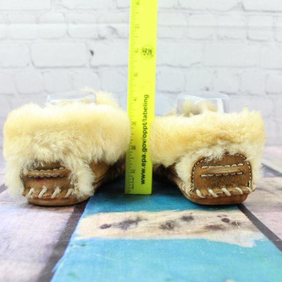 LL BEAN Lined Wicked Good Moccasin Slippers Size 7 - Picture 7 of 9